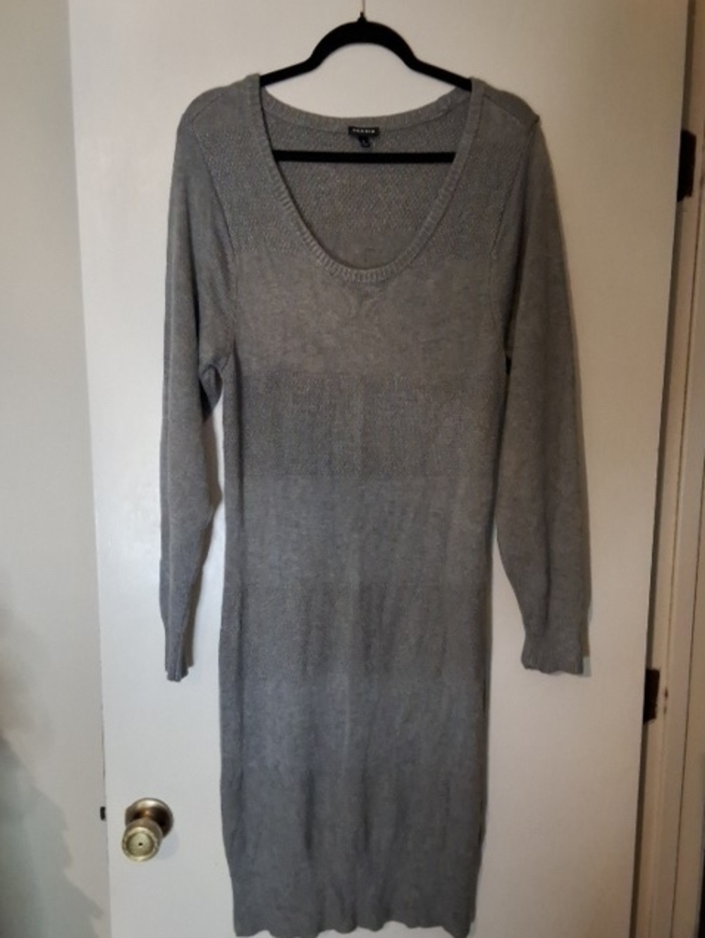 torrid Gray Long Sleeve Scoop Neck Sweater Dress
